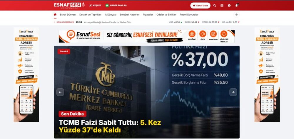 Esnaf Sesi web sitesi