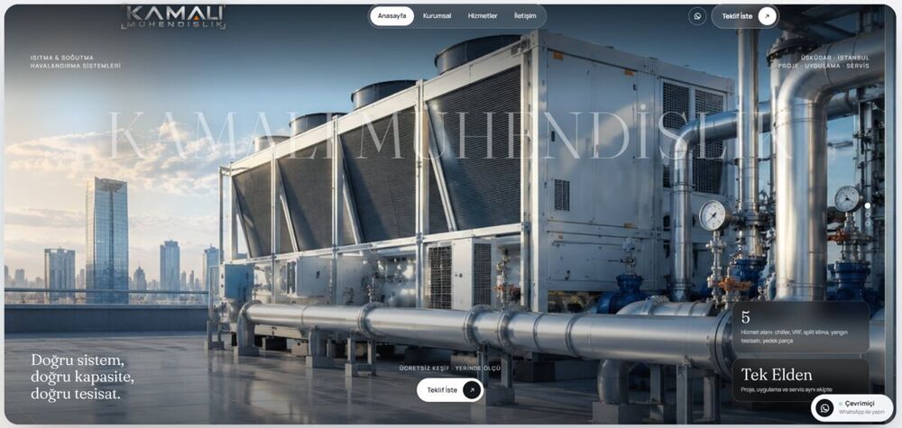 Kamalı Mühendislik web sitesi