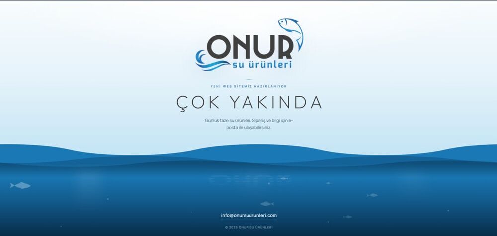 Onur Su Ürünleri web sitesi