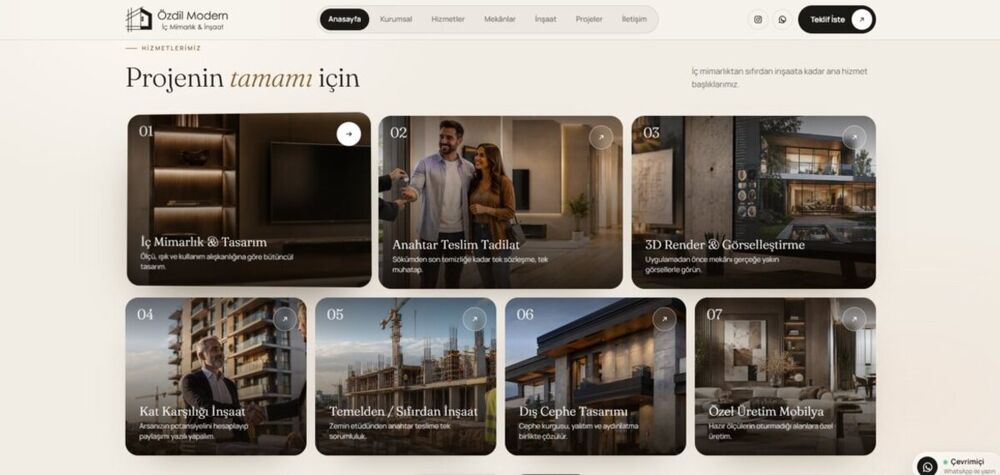 Özdil Modern web sitesi