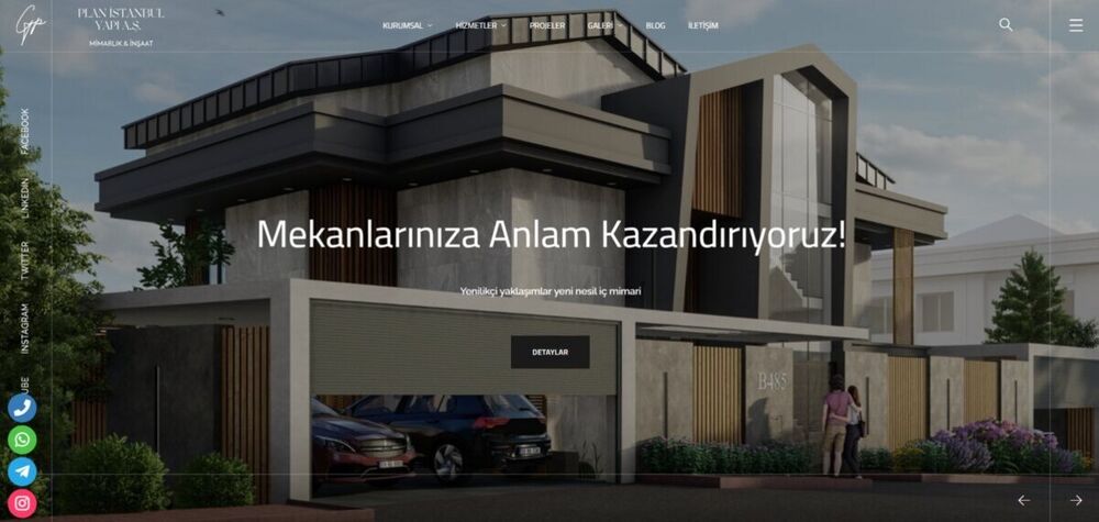 Plan İstanbul Yapı web sitesi