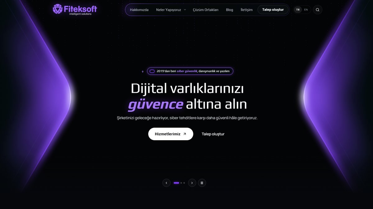 Fiteksoft — Siber güvenlik kurumsal sitesi