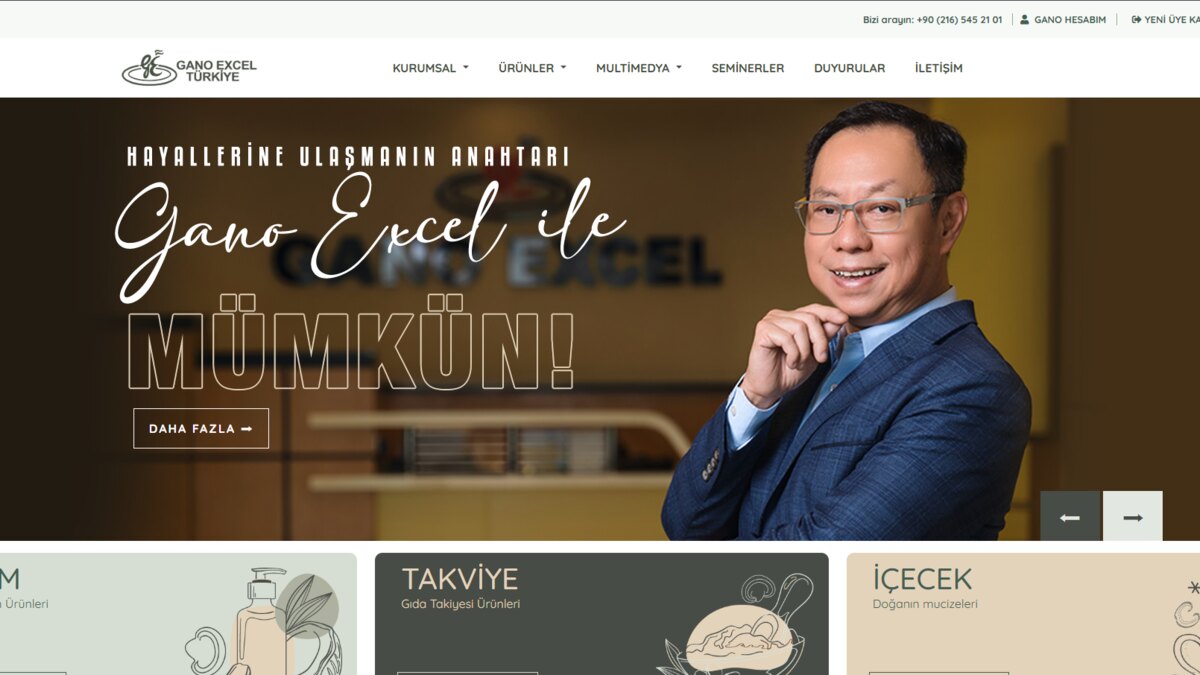 Gano Excel Türkiye — Kurumsal web sitesi