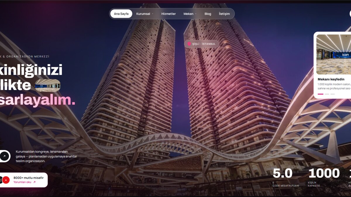 Icon Event Venue — Mekan tanıtım sitesi